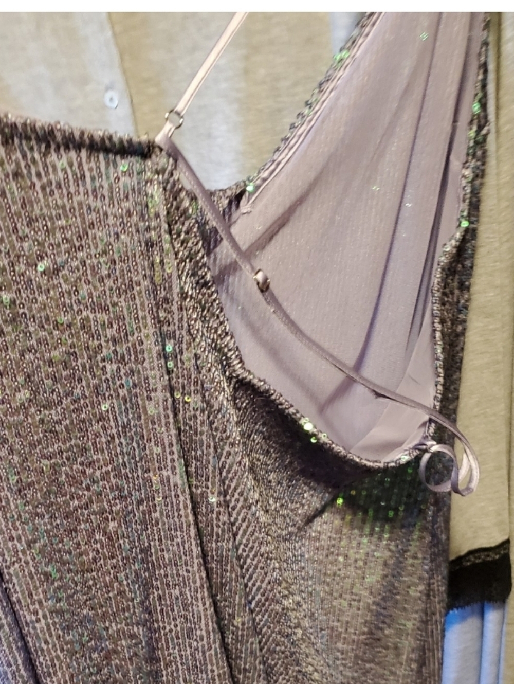 Victoria's Secret Iridescent Sequin Slip Dress XL - Picture 9 of 15